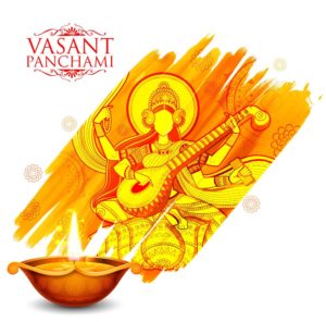 goddess of wisdom saraswati for vasant panchami vector 12863050
