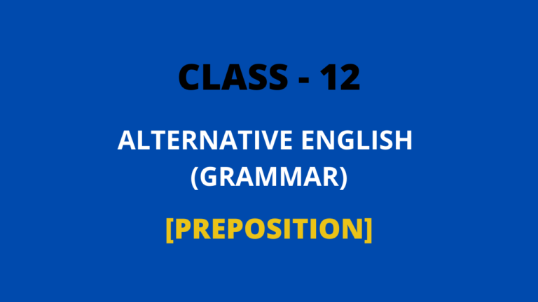 ALTERNATIVE ENGLISH GRAMMAR PREPOSITION